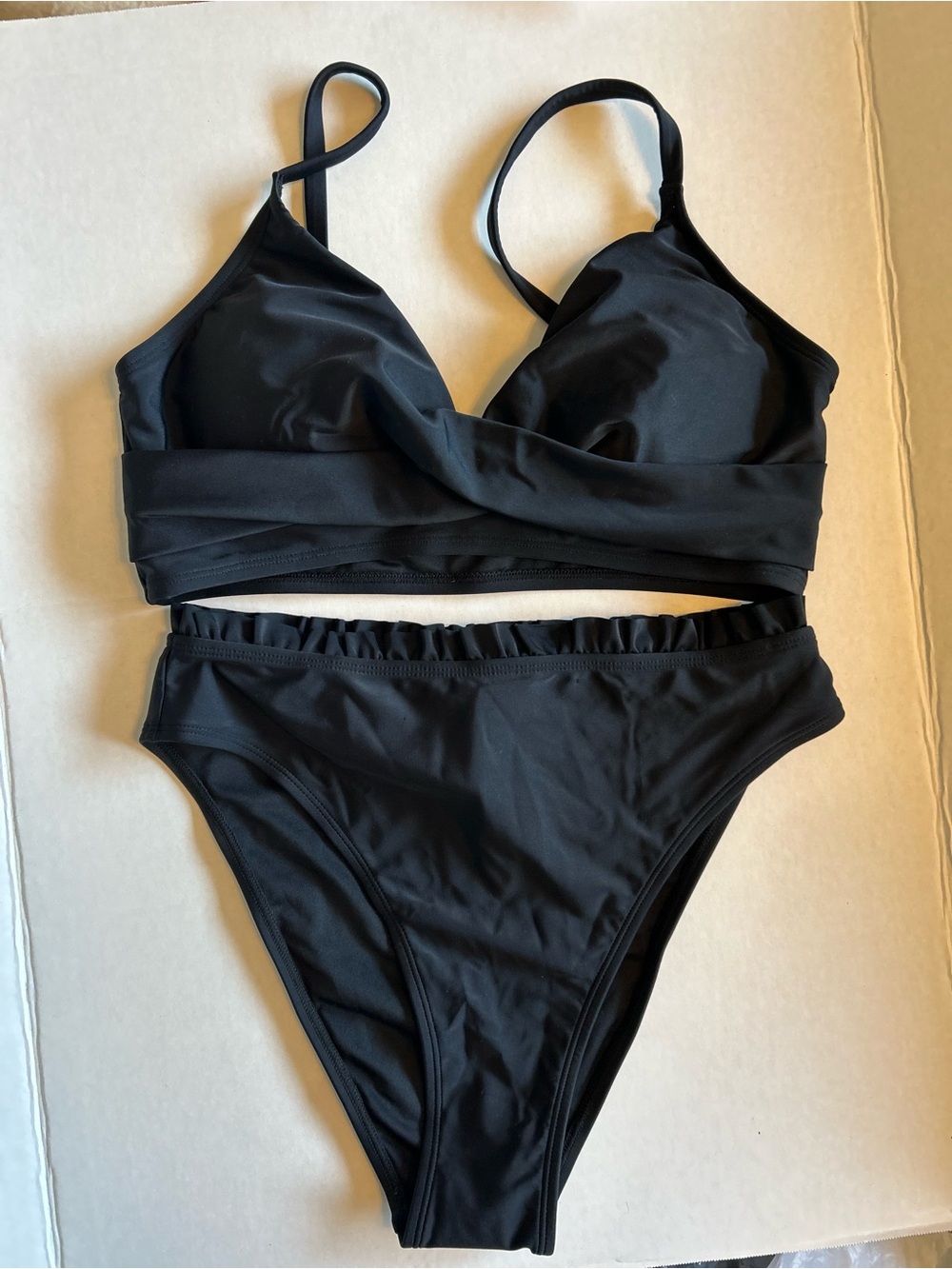 Cupshe Black Women's Two-Piece Bikini Set Size M